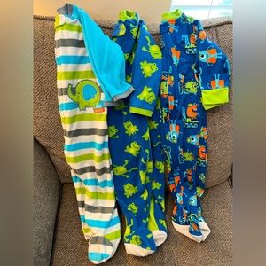 Set of 3-Little Me 18 months footed PJs